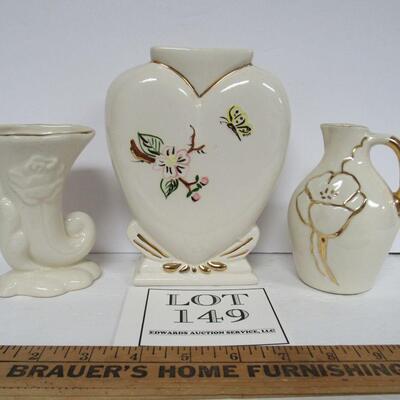 2 Vintage Planters and One Vase, Unmarked