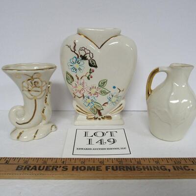 2 Vintage Planters and One Vase, Unmarked