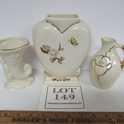 2 Vintage Planters and One Vase, Unmarked