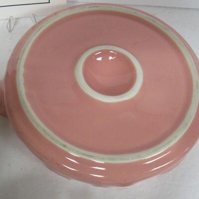 Vintage Pottery Baby Warming Dish, Cute Animal Theme, Unmarked