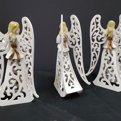 Battenberg Style Light Wooden Angels