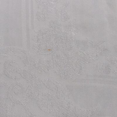 Large White Table Cloth, White on White Design, Read Description