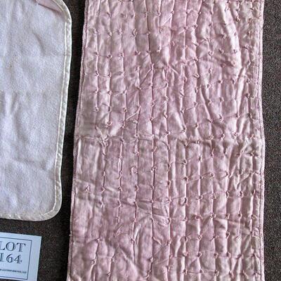 Vintage Doll Bed Pillow, Quilt, Blanket