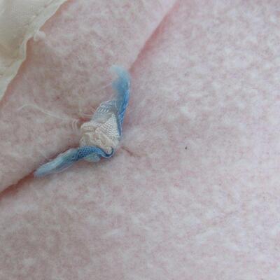 Vintage Doll Bed Pillow, Quilt, Blanket