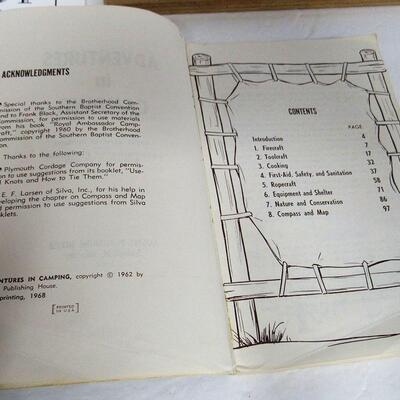 3 Older Books:  Map and Compass 1967, Adventures in Camping 1968, Popular Netcraft 1948