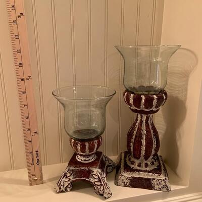 Southern Living at Home Historic Bell Jar Pair of Candle Holders