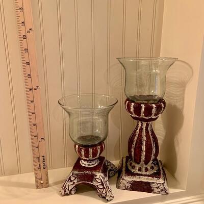 Southern Living at Home Historic Bell Jar Pair of Candle Holders