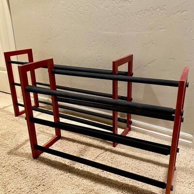 Pair adjustable shoe racks