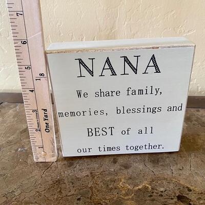 Nana Wood Block Sign