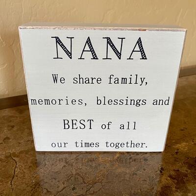 Nana Wood Block Sign