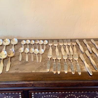 Set of vintage silver utensils