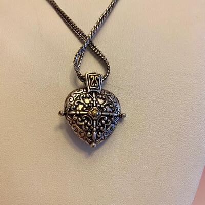 Brighton Vintage Lido Heart Reversible Necklace
