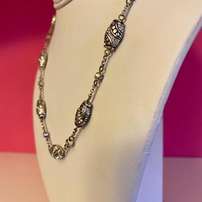 Brighton Silver and Crystal Beaded Necklace