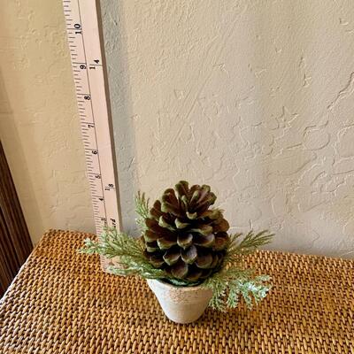 Pottery Barn Faux potted pine cone
