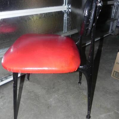 COOL VINTAGE VINYL CHAIR AND BENCH
