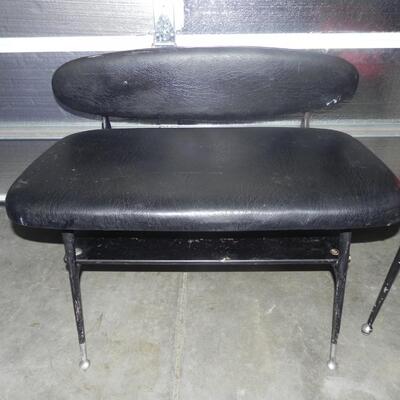COOL VINTAGE VINYL CHAIR AND BENCH