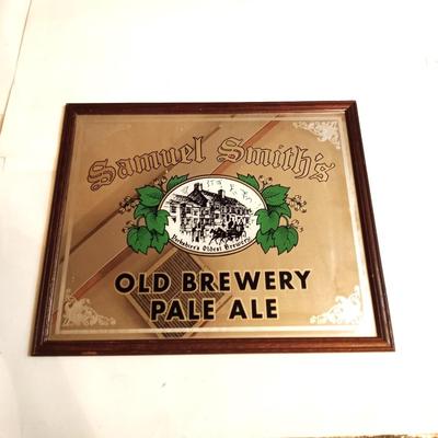 VINTAGE SAMUEL SMITH PALE ALE AND HEILIMAN SPECIAL EXPORT BEER FRAMED MIRRORS