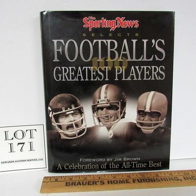 Large Hard Cover Book Football's Greatest Players, 1999