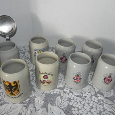 BEER STEINS AND BARREL DISPENSER