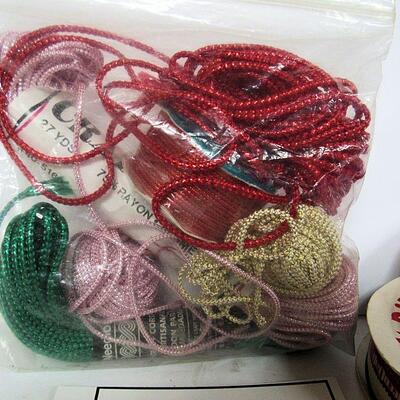 Rolls of Ribbon and Decorative Craft Cord, Some Unused