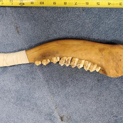 Buffalo Jawbone War Club