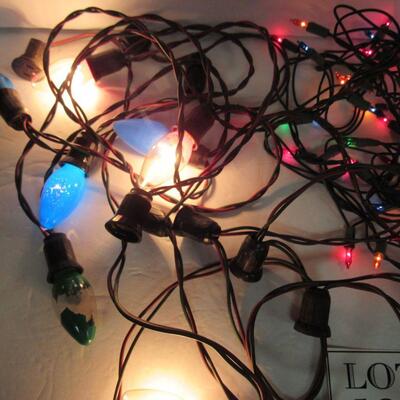 2 Old and One Newer Working Christmas Light Strands