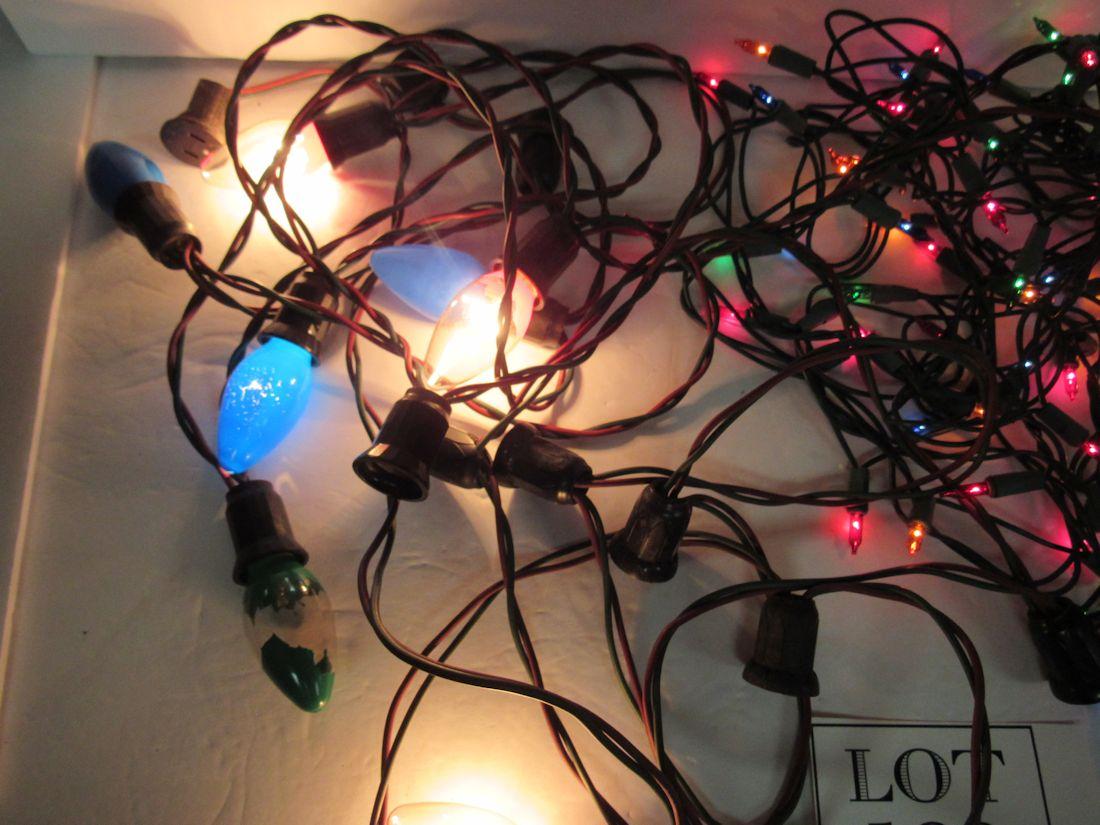 2 Old and One Newer Working Christmas Light Strands