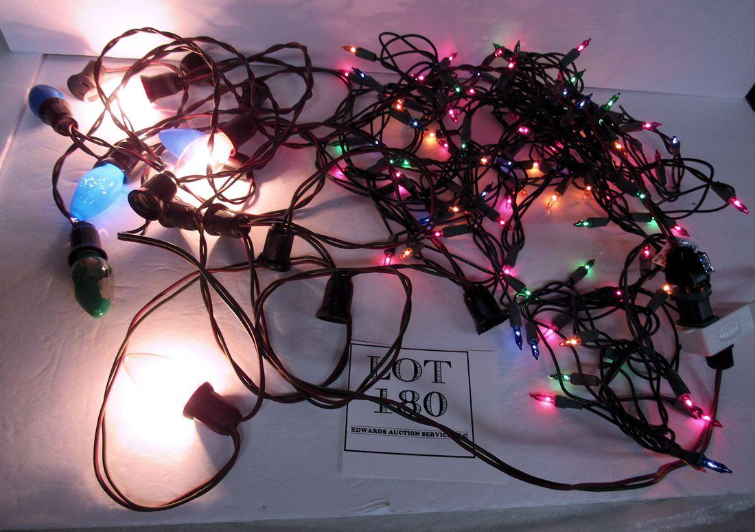 2 Old and One Newer Working Christmas Light Strands