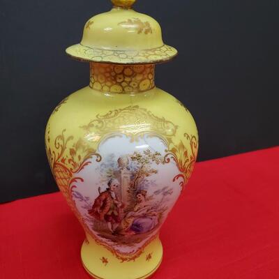 Yellow Lidded Ginger Jar