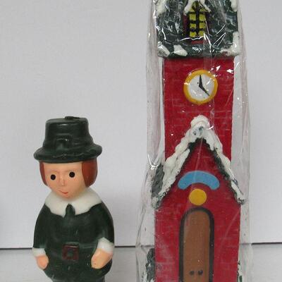 Older Christmas Candle Holders and Candles