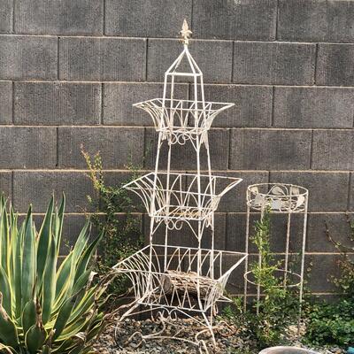 LOT 92-Wrought Iron Plant Stand