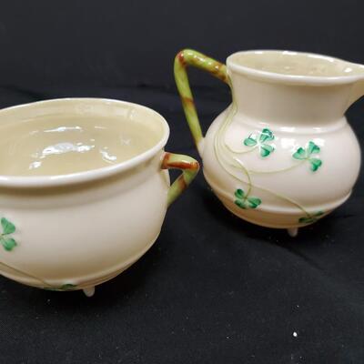Belleek Cream and Sugar
