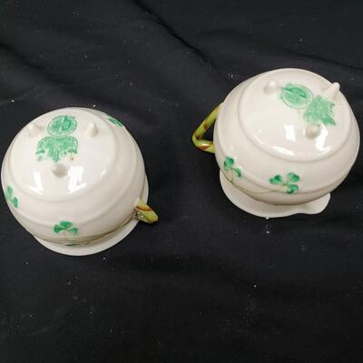 Belleek Cream and Sugar