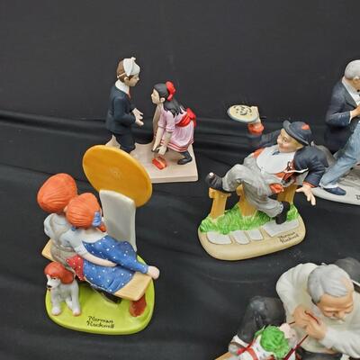 Norman Rockwell Figures - Porcelain   9 pieces