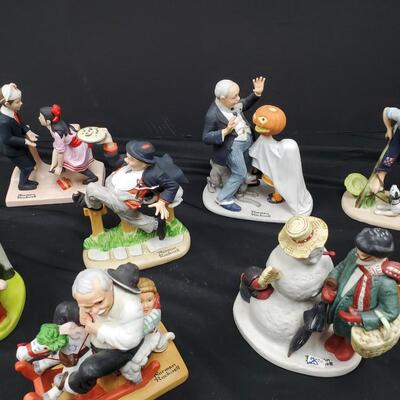 Norman Rockwell Figures - Porcelain   9 pieces