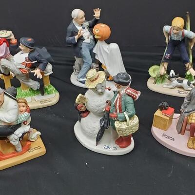 Norman Rockwell Figures - Porcelain   9 pieces
