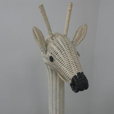 LOT 8 Vintage Tall Wicker Giraffe Planter