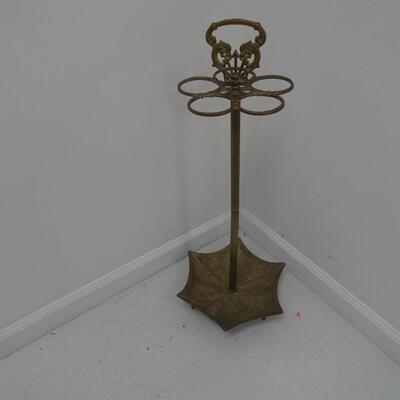 LOT 9 Vintage Brass Umbrella Stand