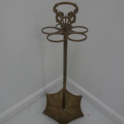 LOT 9 Vintage Brass Umbrella Stand