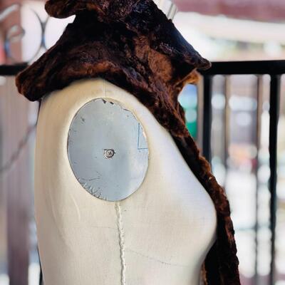 CL  VICTORIAN SHEARED BEAVER FUR COLLAR W/LAPELS