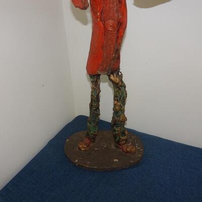 LOT 16 Vintage J. Pena Wire and Resin Sculpture Clown