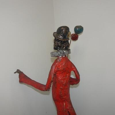 LOT 16 Vintage J. Pena Wire and Resin Sculpture Clown
