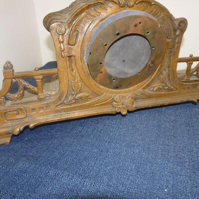 LOT 17  Antique Figural Bronze Clock