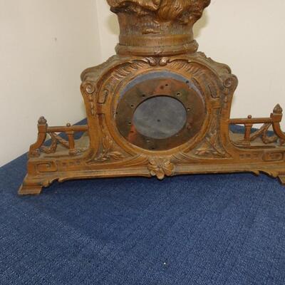 LOT 17  Antique Figural Bronze Clock
