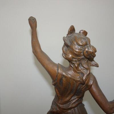 LOT 17  Antique Figural Bronze Clock