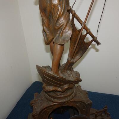 LOT 17  Antique Figural Bronze Clock