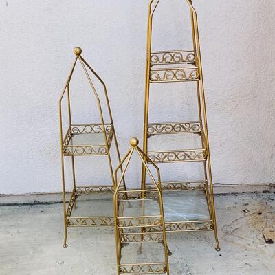 CL    METAL STANDING DISPLAY SHELVES 3 SIZES
