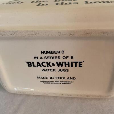ST RARE BLACK & WHITE ADVERTISING WATER JUG