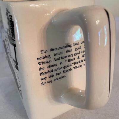 ST RARE BLACK & WHITE ADVERTISING WATER JUG