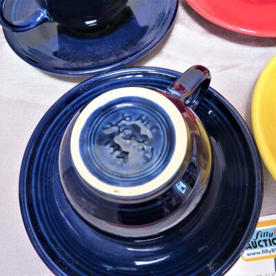 Fiesta Homer Laughlin Cups & Saucer plates Set 6 Art Deco China